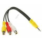 Perėjimas 3.5mm 4pin - 3RCA (K-L) 0.2m 